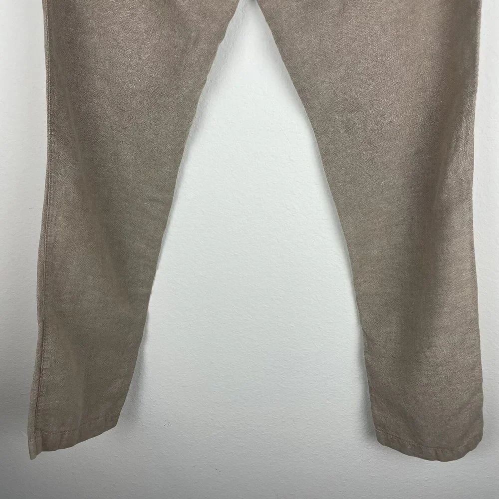 Woman’s GAP Linen Blend Brown Slim Pants Size‎ 31x32​​​​